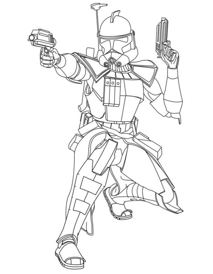 Mandalorian Drawing Full Body Coloring Page