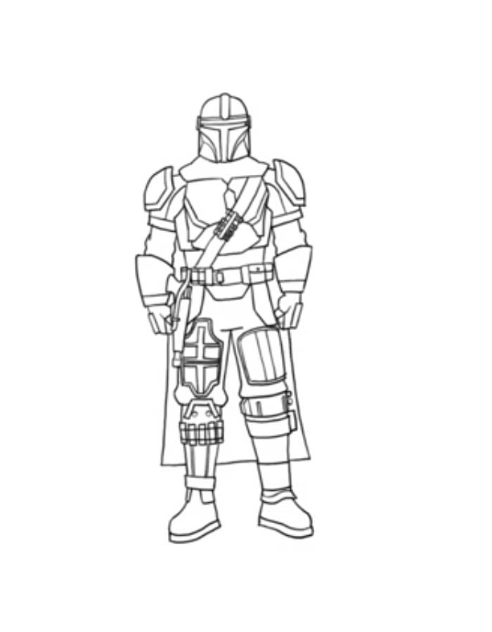 Mandalorian Skin From Fortnite Coloring Page