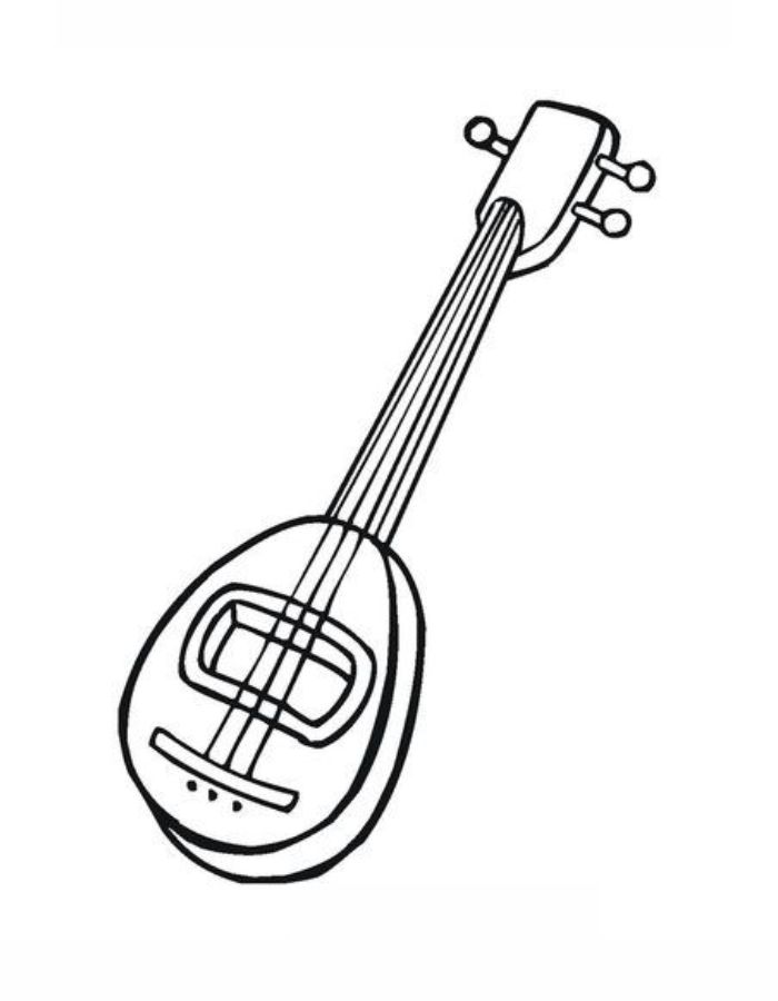 Mandolin Coloring Page