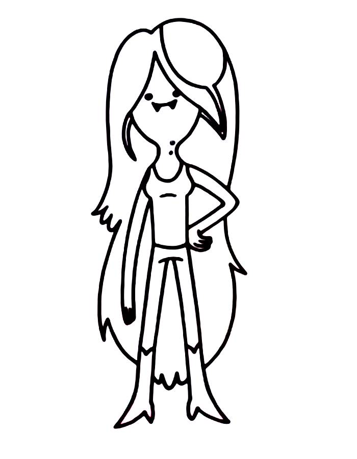 Marceline The Vampire Queen Coloring Page