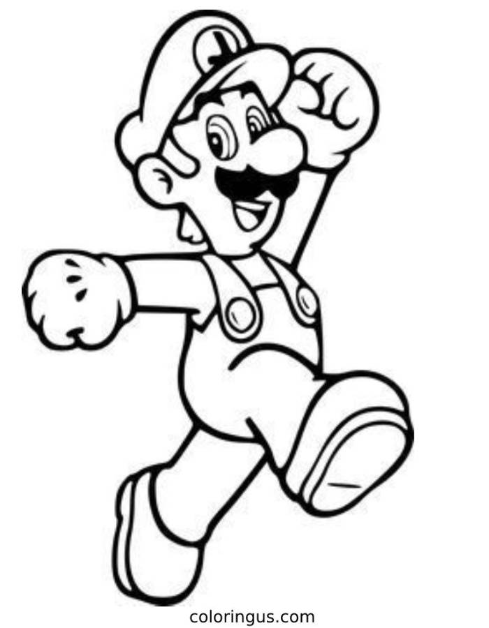 Mario Kart Coloring Page