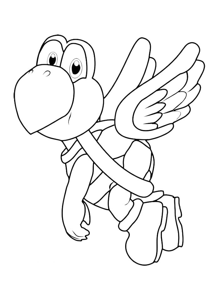 Mario Yoshi To Print Coloring Page