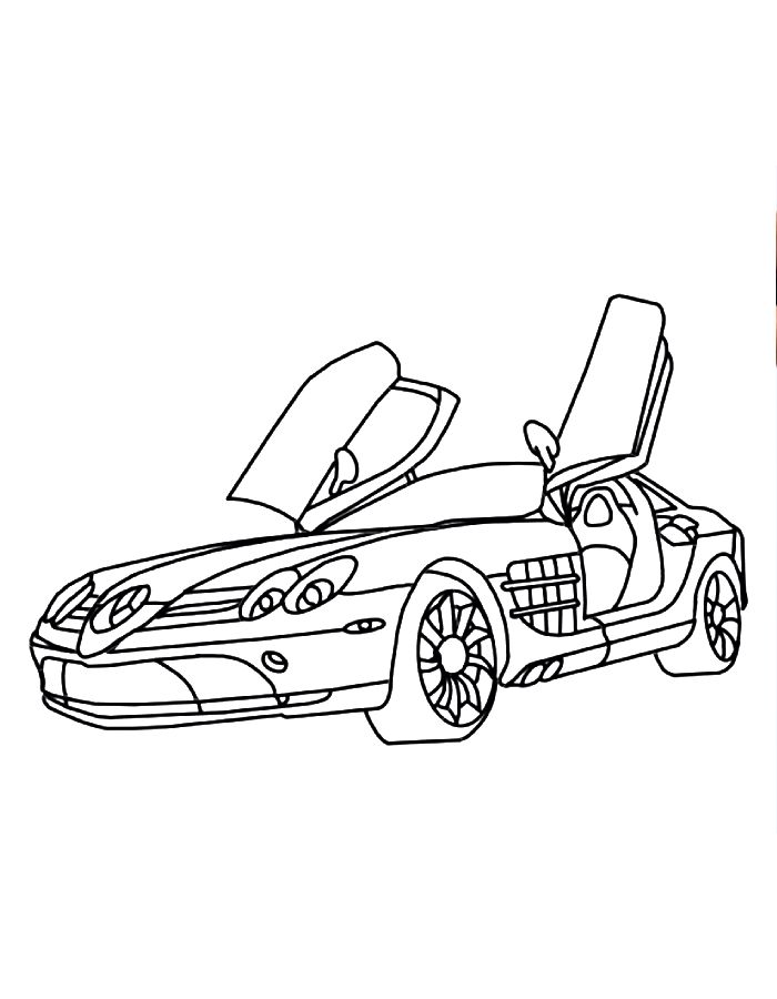 Mclaren Car Easy Drawings Coloring Page