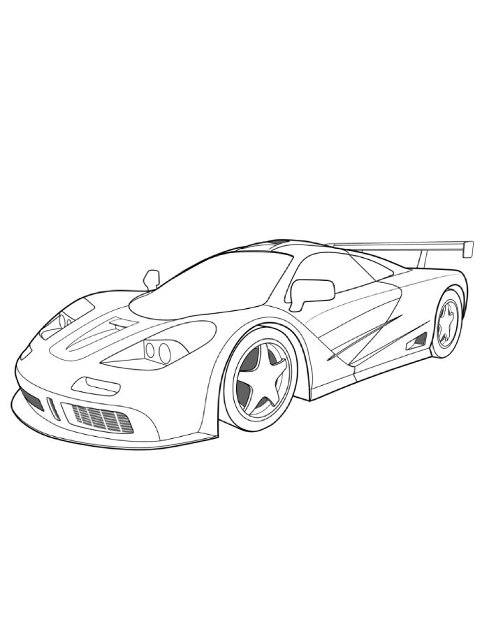 Mclaren F1 Coloring Page