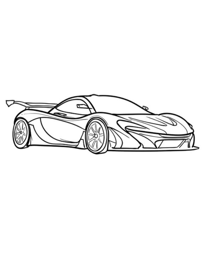 Mclaren Line Art Coloring Page