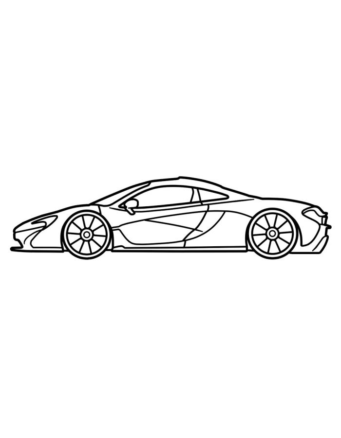 Mclaren P1 2011 Sports Car Coloring Page