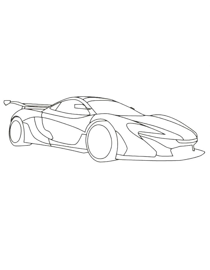 McLaren P1 Drawing A Supercar Coloring Page