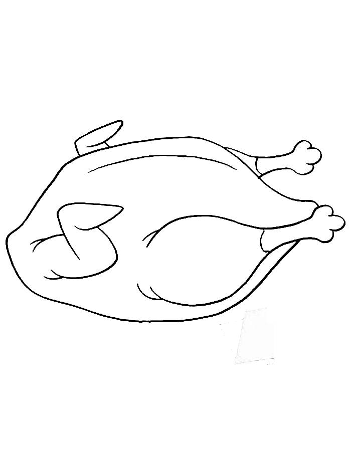 Chicken Meat Coloring Page