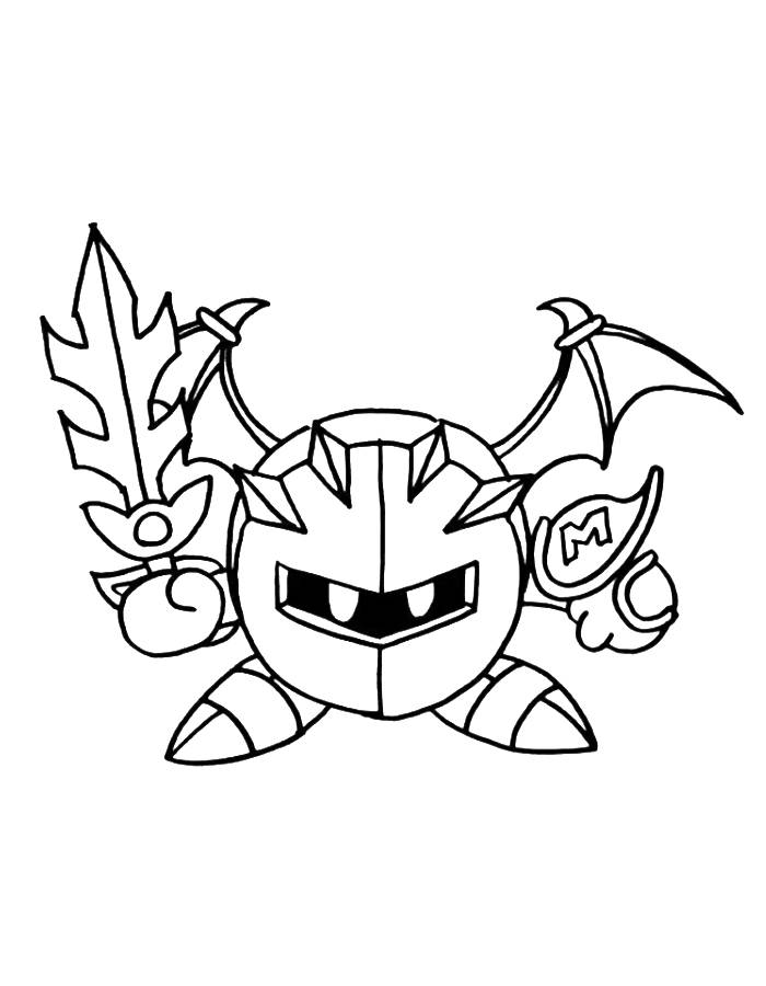 Meta Knight Coloring Page