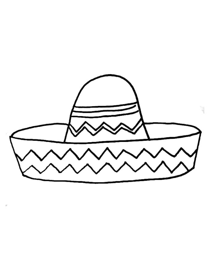 Mexican Hat Coloring Page