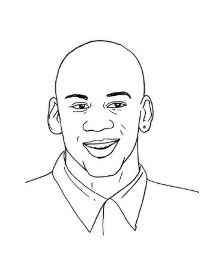 Michael Jordan Drawing Coloring Page