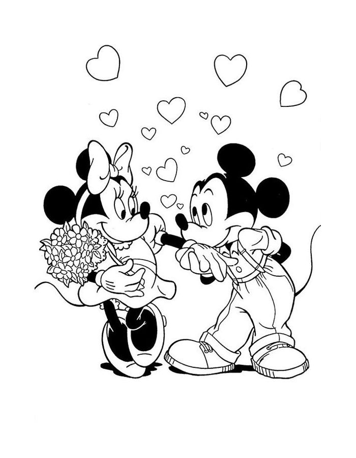 Mickey Mouse For Kindergarten Coloring Page