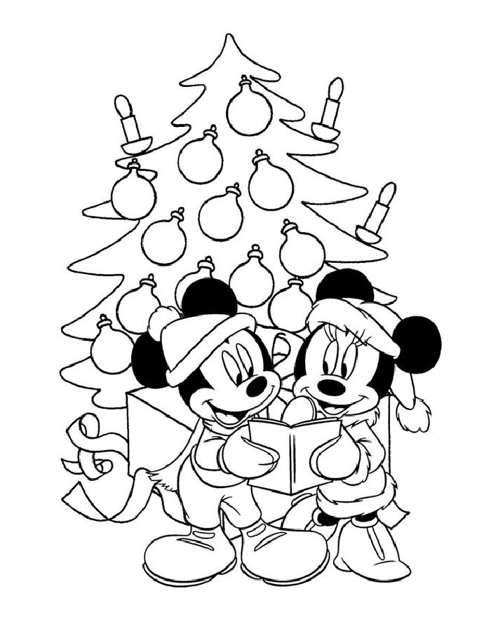 Mickey's Twice Upon A Christmas Coloring Page