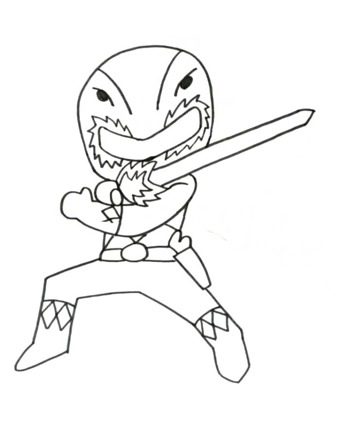 Mighty Morphin Power Rangers Coloring Page