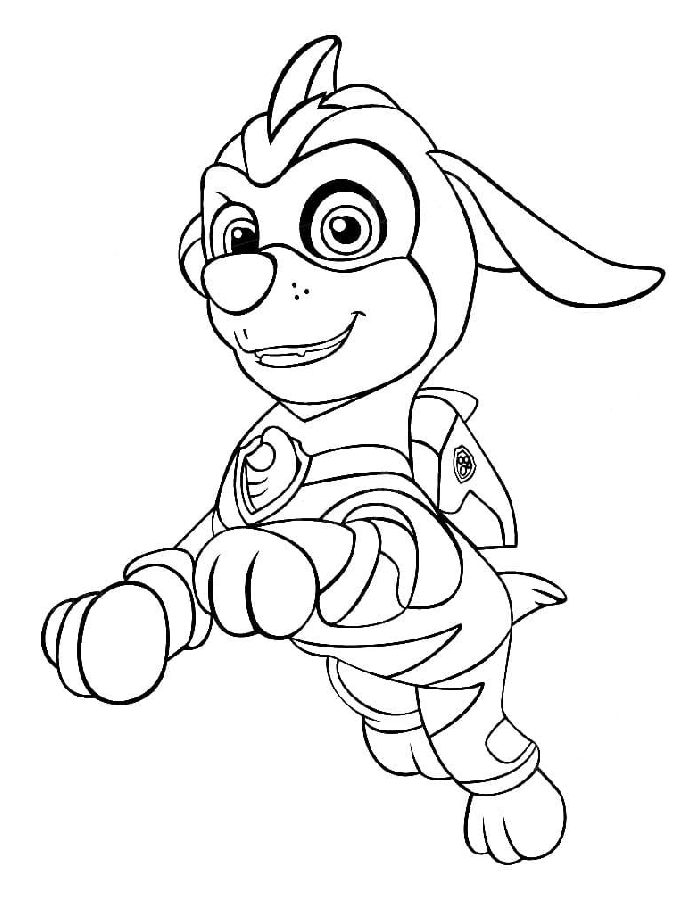 Mighty Pups Cartoon Coloring Page