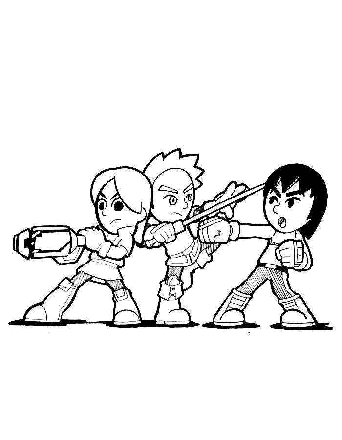 Mii Fighters Coloring Page