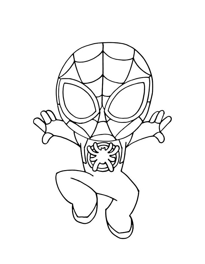 Miles Morales For Kids Coloring Page