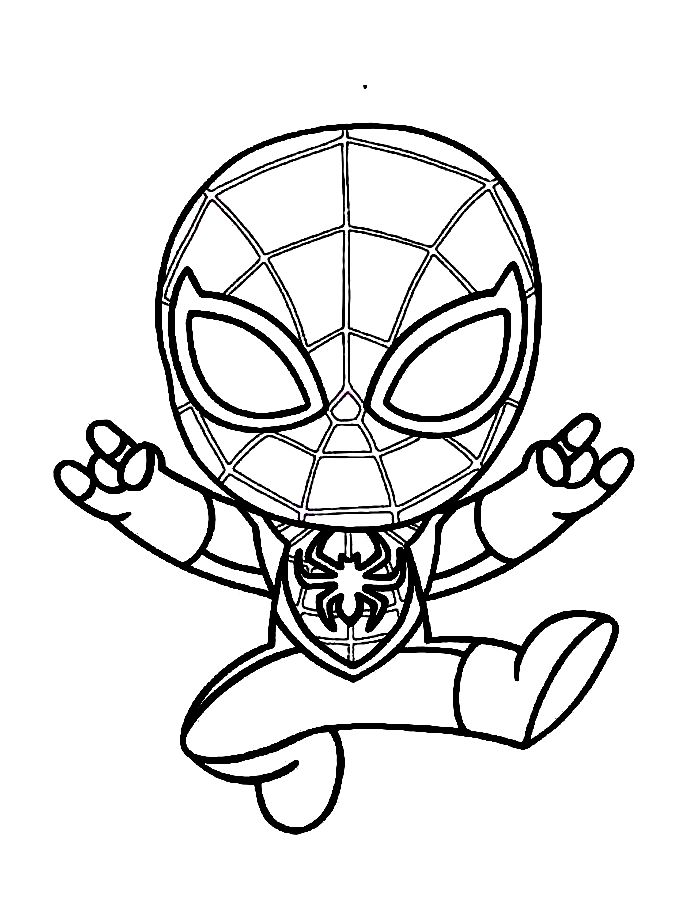 Miles Morales Line Art Coloring Page