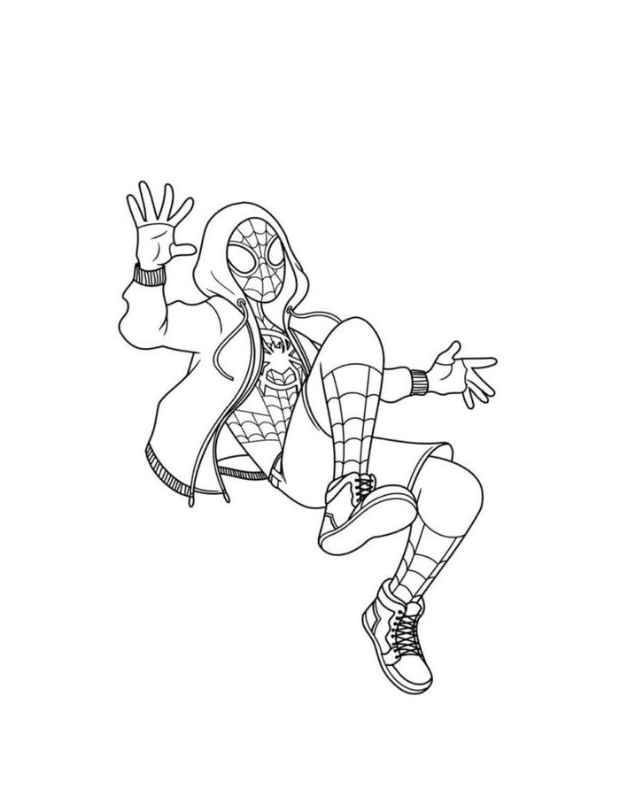 Miles Morales Pictures To Color Coloring Page