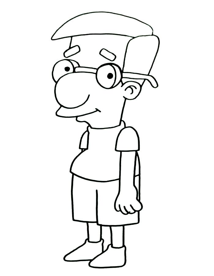 Milhouse Van Houten Coloring Page