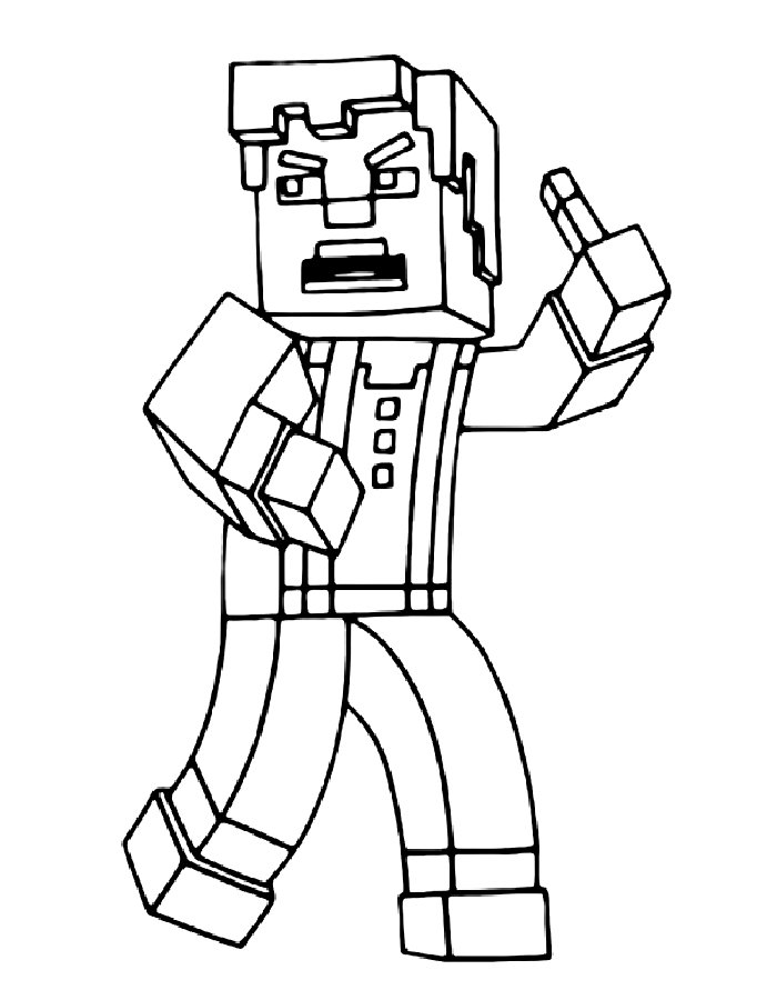 Minecraft Jesse Coloring Page