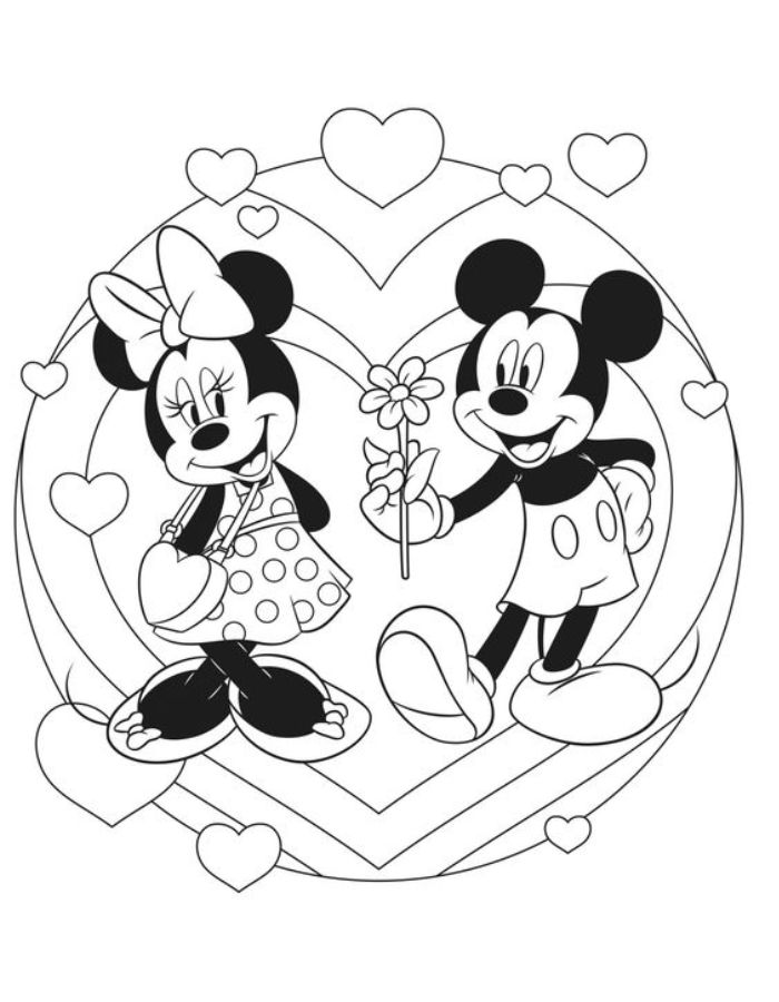 Minnie Mouse For Toddlers Coloring Page