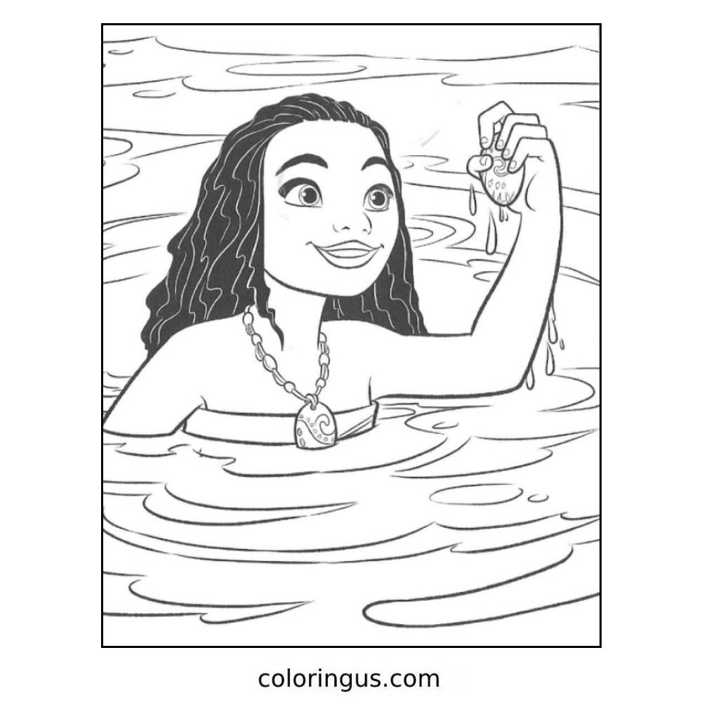 A Selection Of Moana Coloring Page