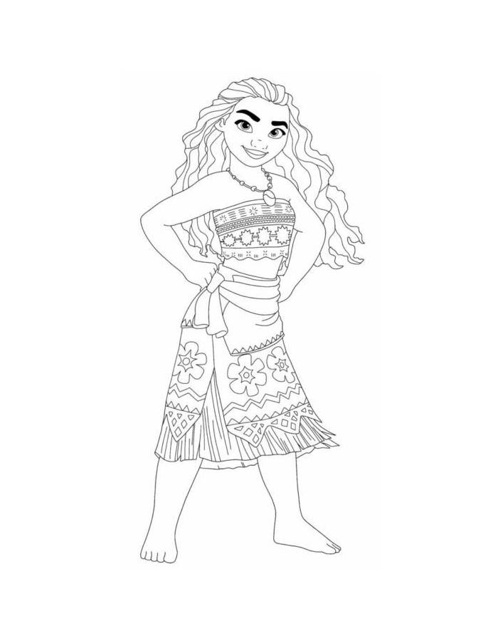 Moana Free Printable Coloring Page