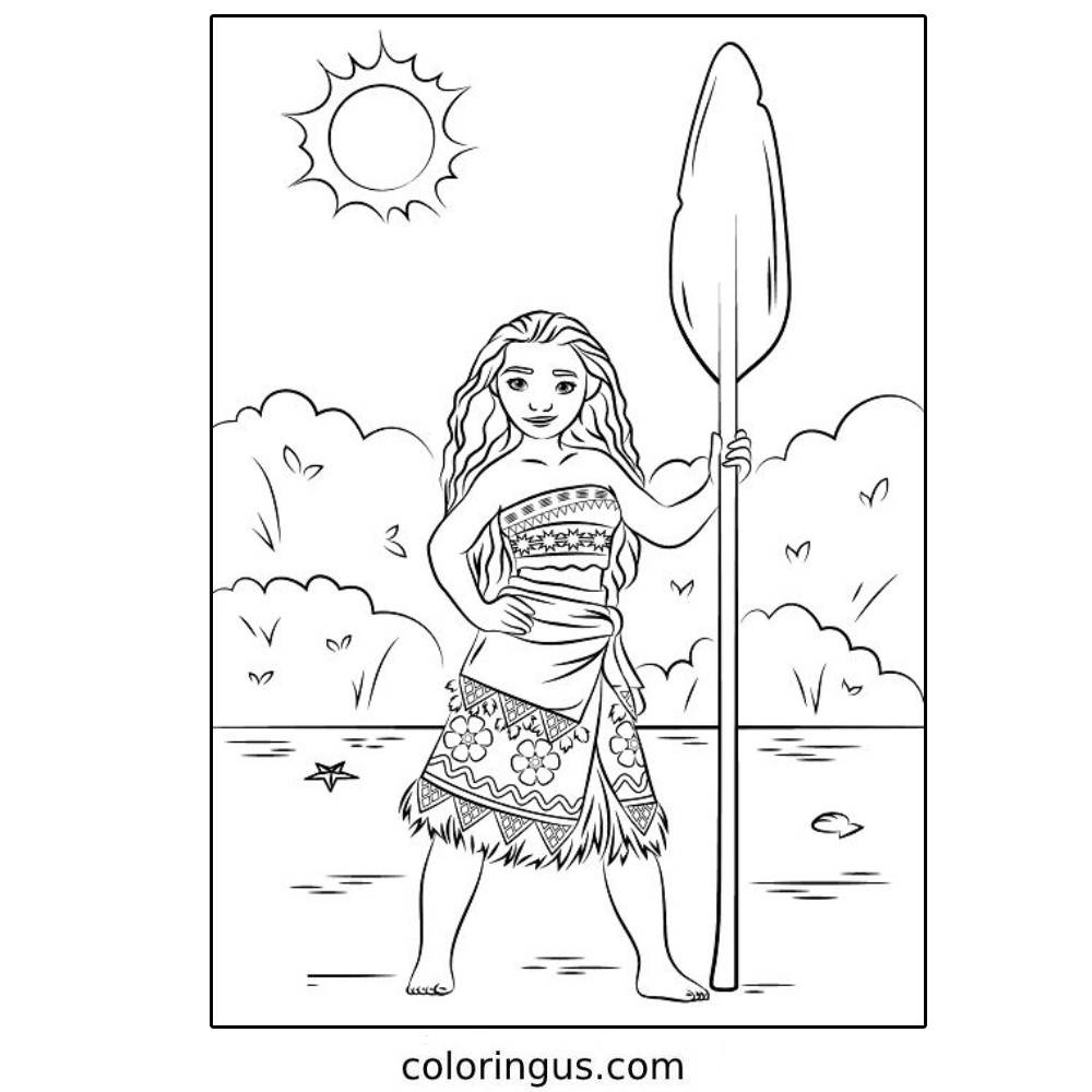 Moana Pictures To Color Coloring Page