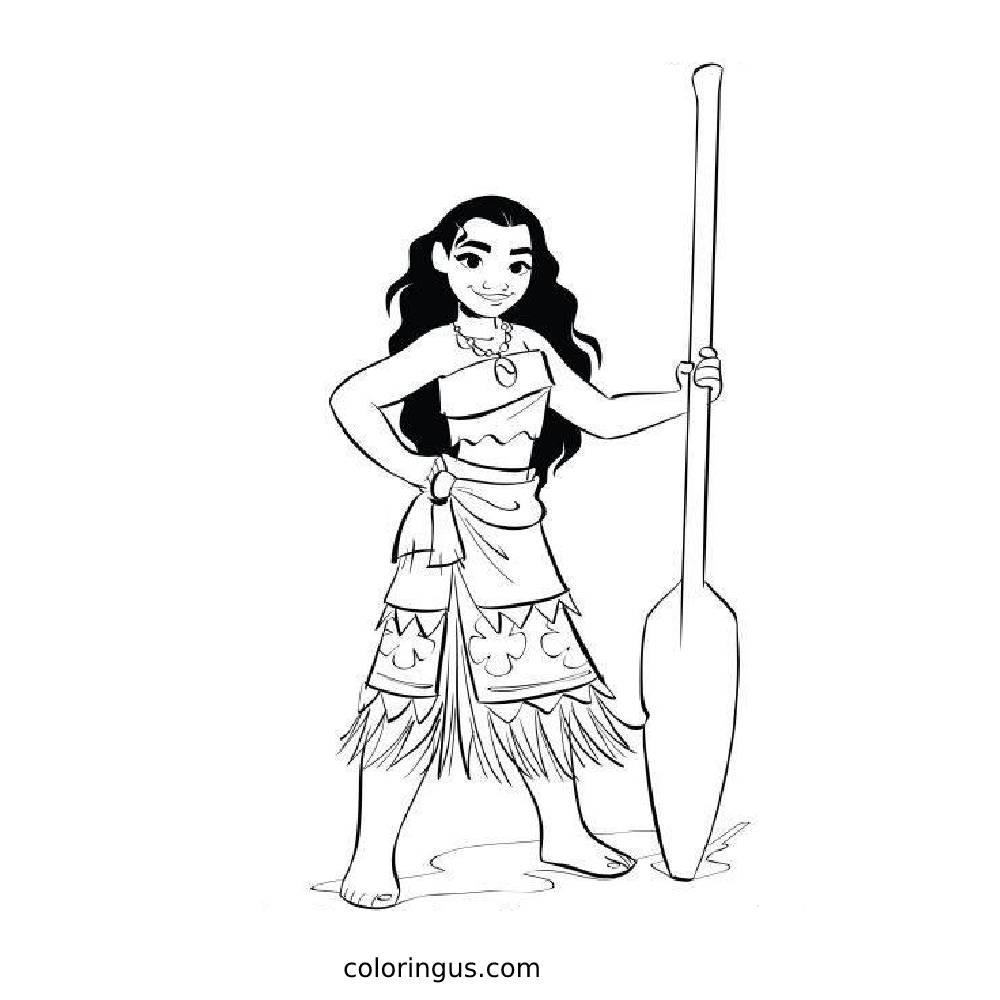 Moana coloring page