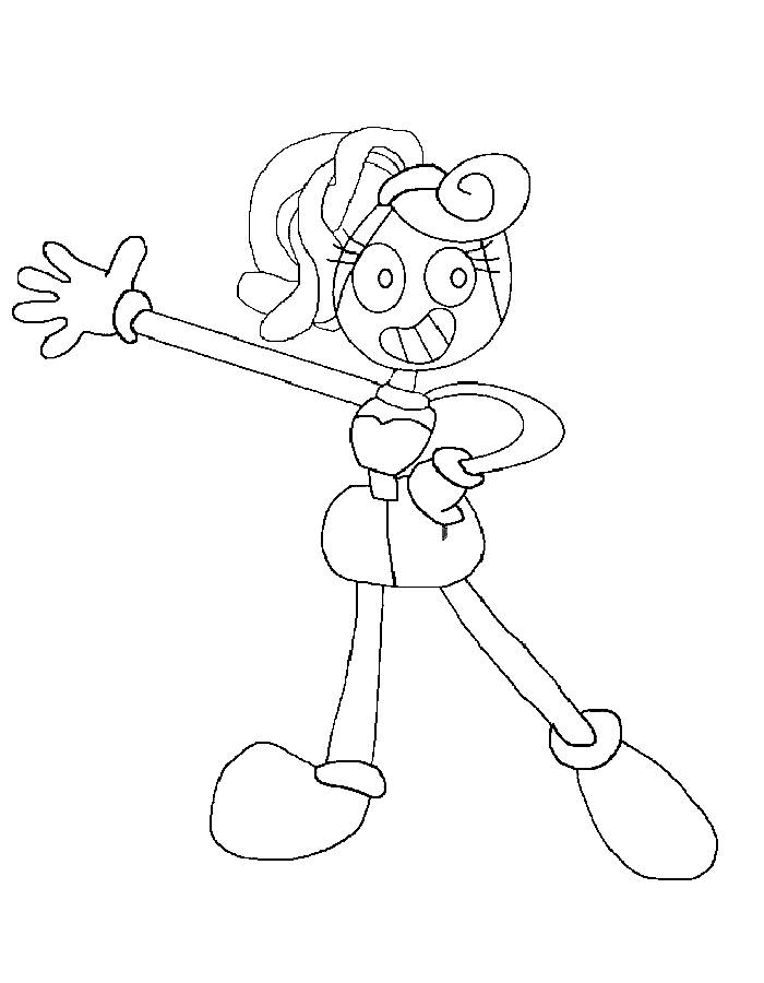 Mommy Long Legs Version Gem Coloring Page