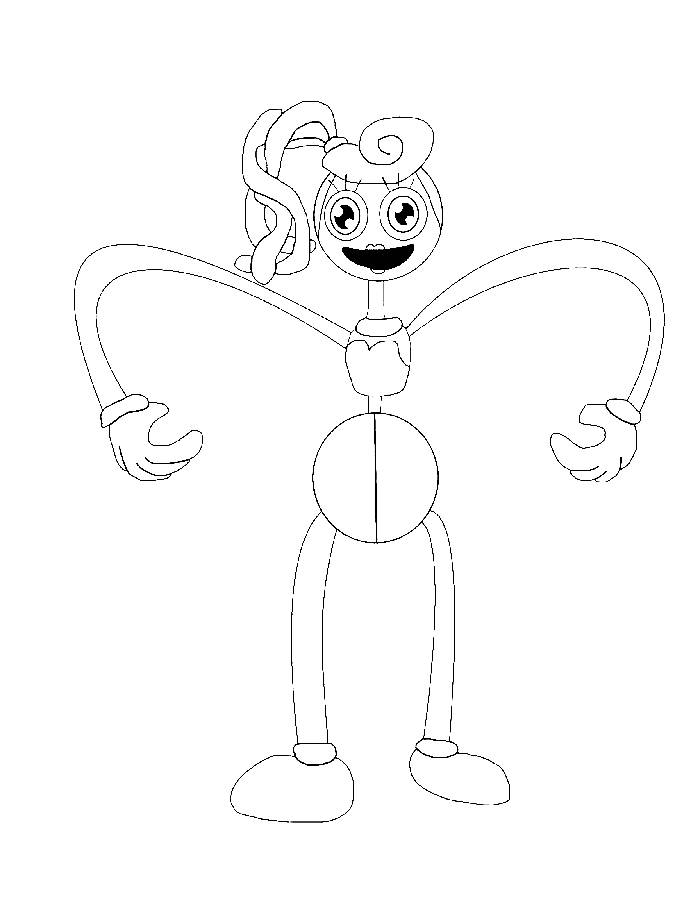 Mommy Long Legs Printable Coloring Page