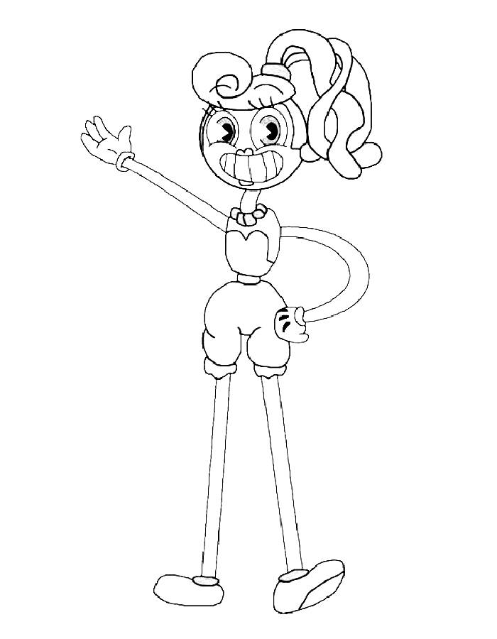 Mommy Long Legs Cartoon Style Coloring Page