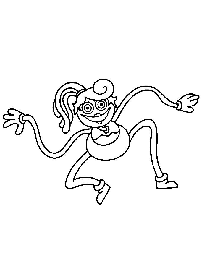 Mommy Long Legs Game Characters Coloring Page