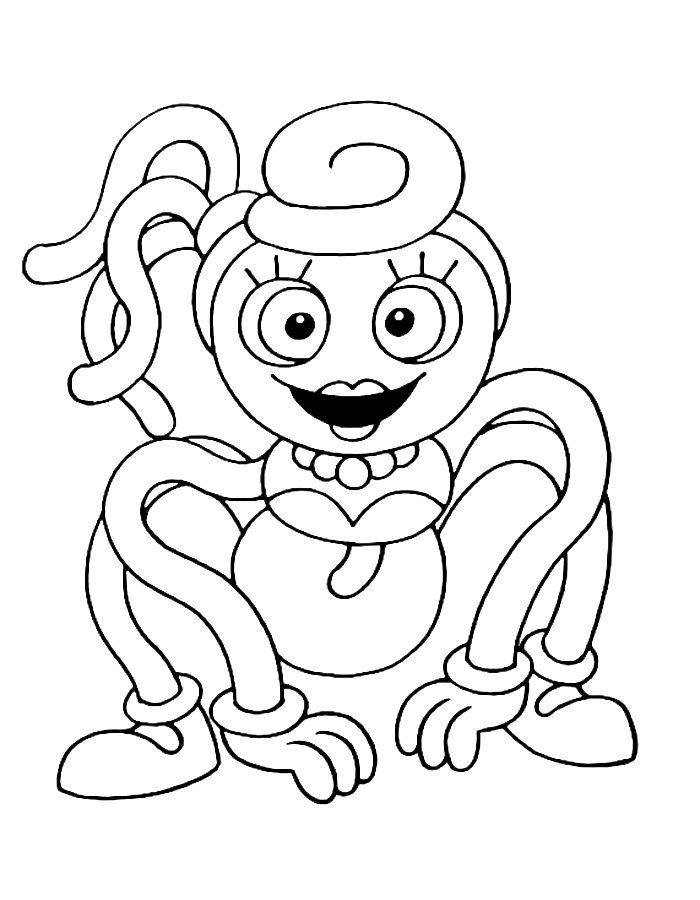 Mommy Long Legs Poppy Playtime Chapter 2 Coloring Page