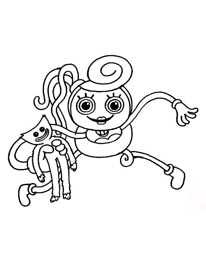 Mommy Long Legs Spider Coloring Page