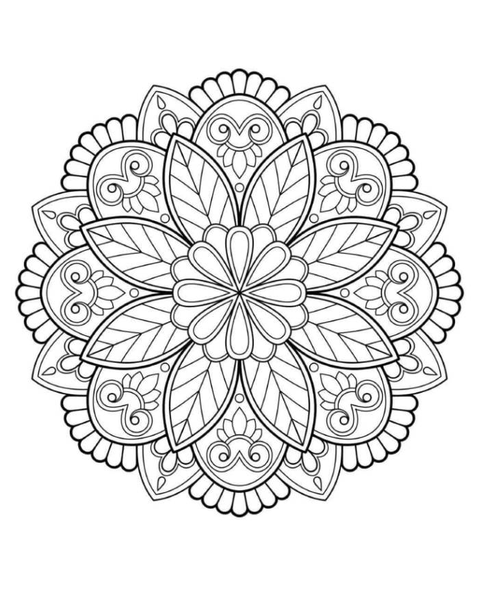 Monday Mandala Coloring Page