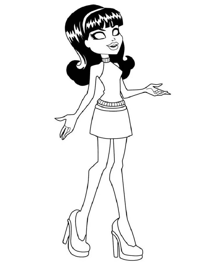 Scarah Scream Monster High Book Coloring Page