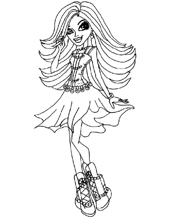 Monster High Dolls Coloring Page