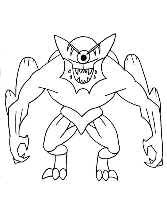 Monster In Monster Vs Mech Coloring Page