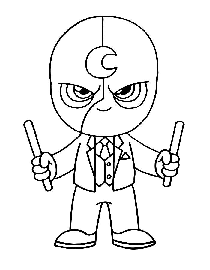 Moon Knight Coloring Page