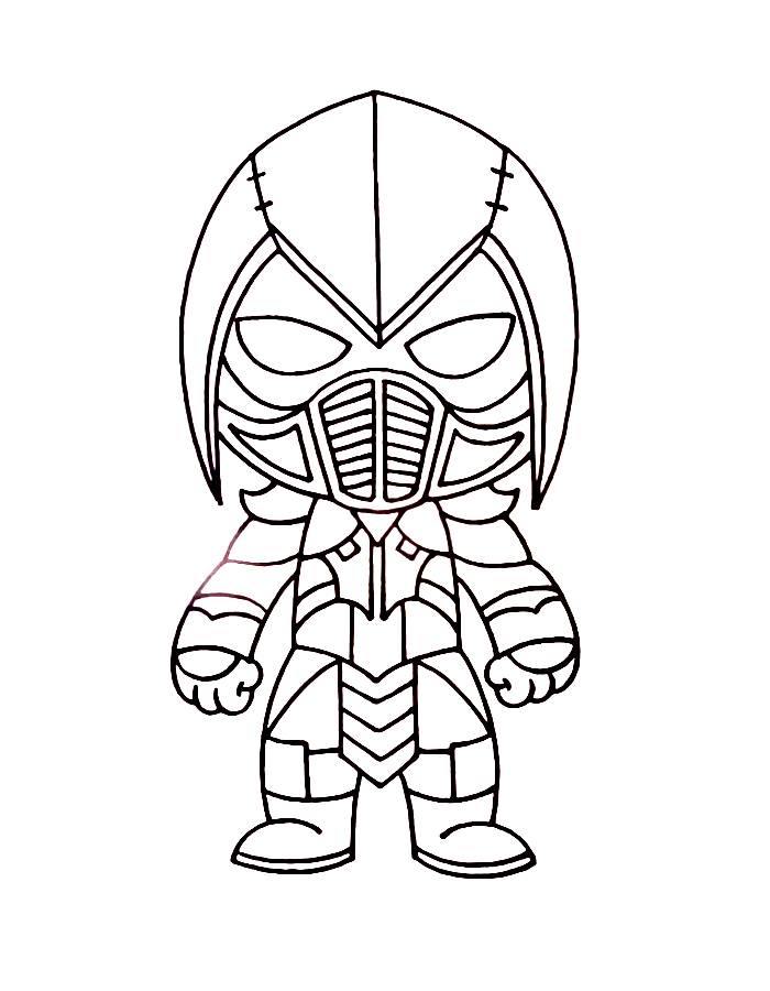 Mortal Kombat Noob Saibot Coloring Page