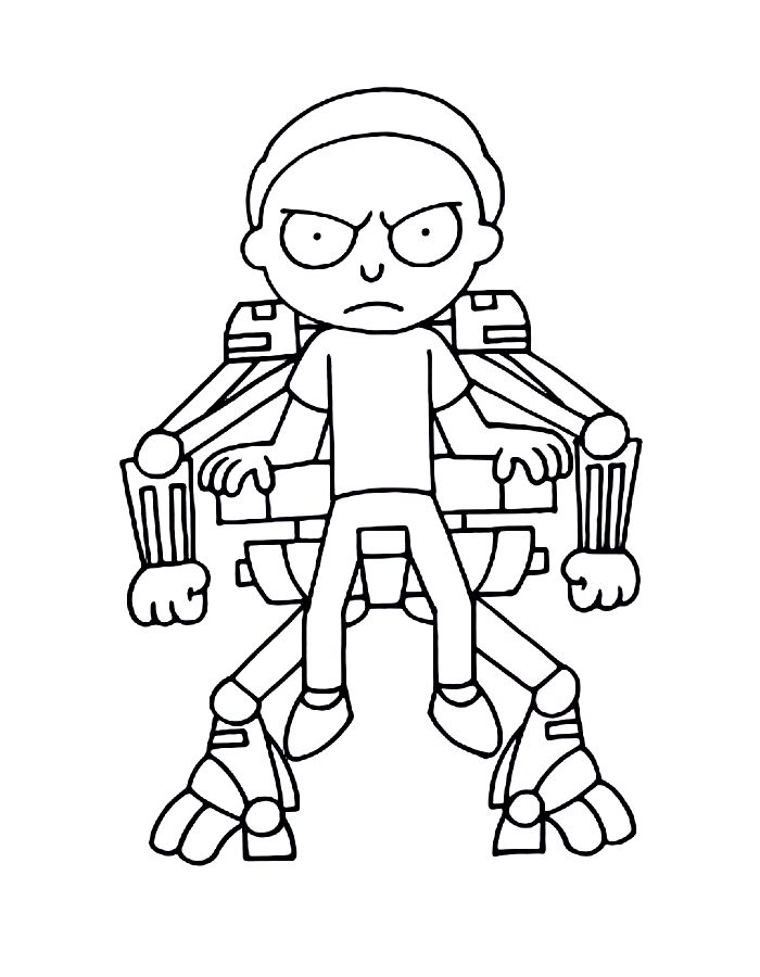 Morty Fortnite Coloring Page