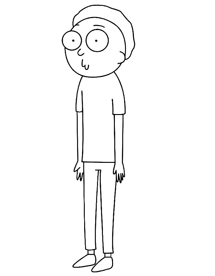 Morty Smith Coloring Page