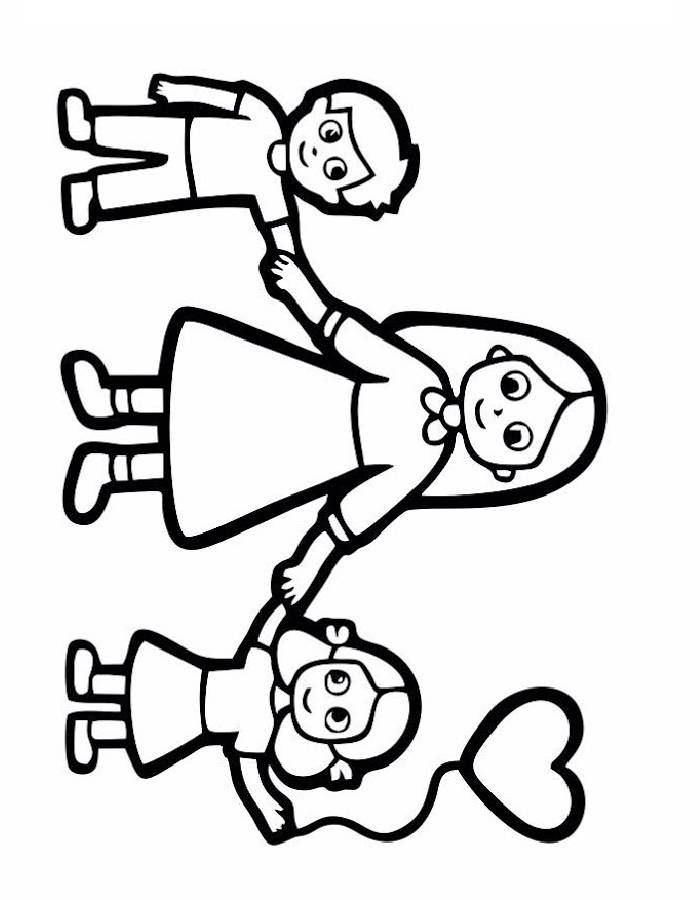 Mothers Day Painting For Kids Coloring Page