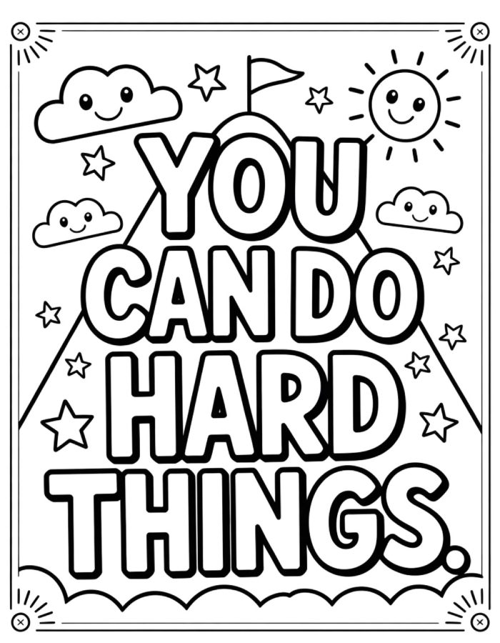 Motivational Coloring Page