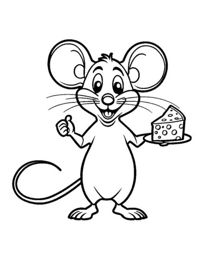 Mouse Cartoon Coloring Page