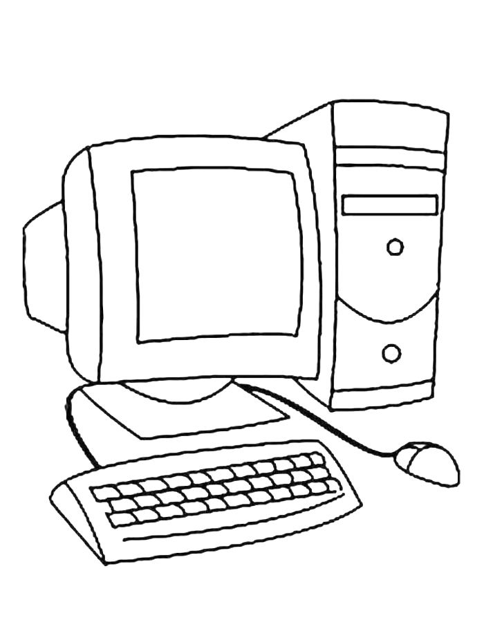 Mouse Computer Drawing Coloring Page