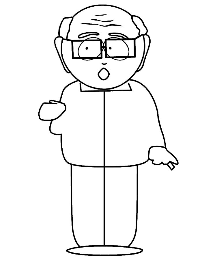 Mr. Garrison Coloring Page