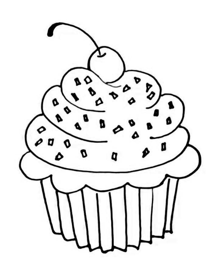 Muffin Coloring Page